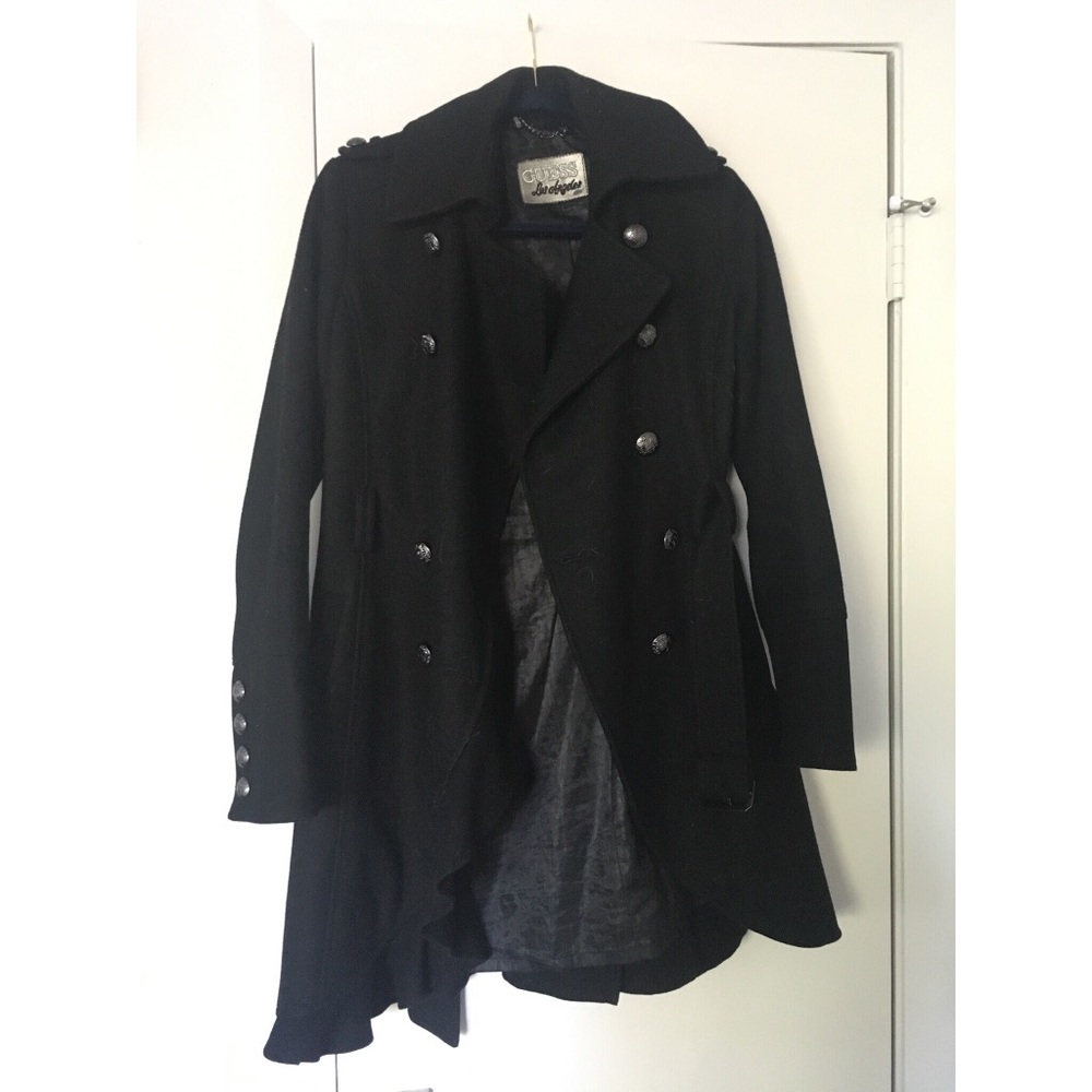 Guess Black Wool Coat